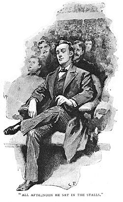 A Sidney Paget illustration, in which Sherlock practices 'distancing' and allows his mind to wander.