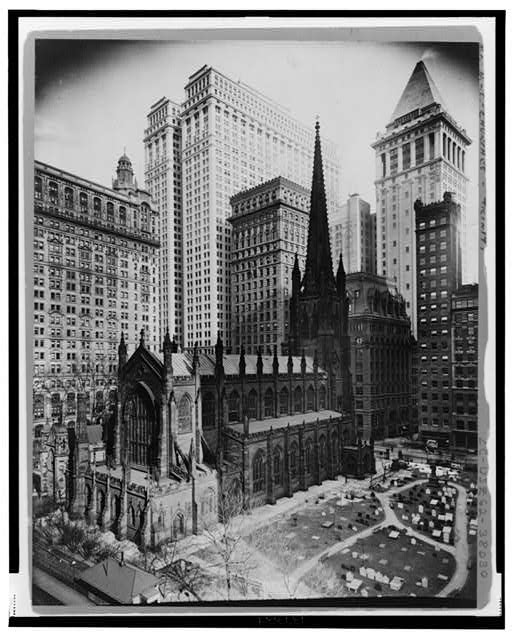 [Trinity Church and graveyard, viewed from rear] Created / Published c1916.
