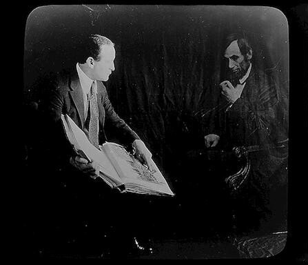 Houdini and the ghost of Abraham Lincoln. 1920.