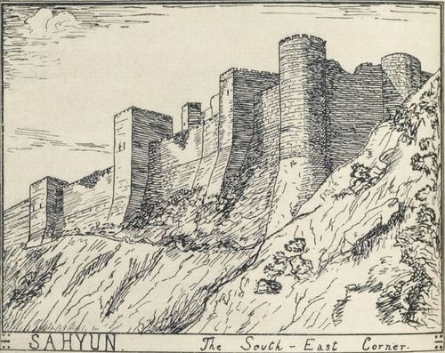 T.E Lawrence's sketch of Qal'at Salah el Din (Sayhun, Saone) 1909