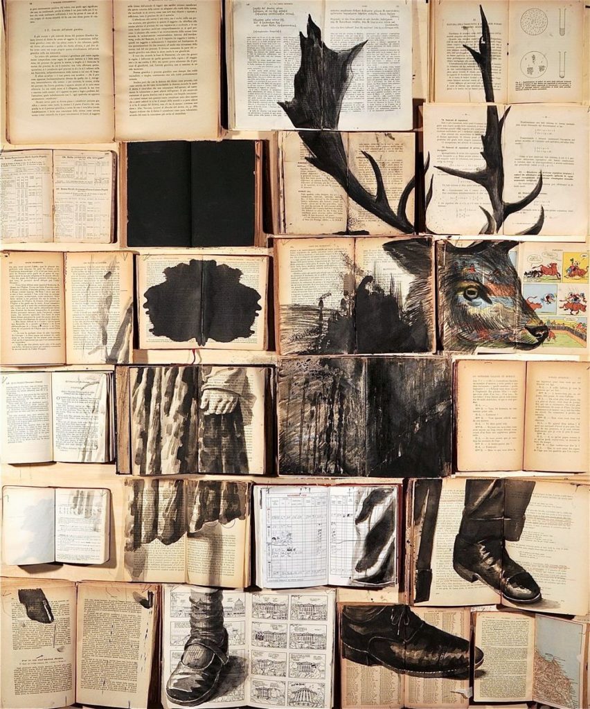 http://www.thisiscolossal.com/2015/01/twilights-new-ink-paintings-on-vintage-books-by-ekaterina-panikanova/